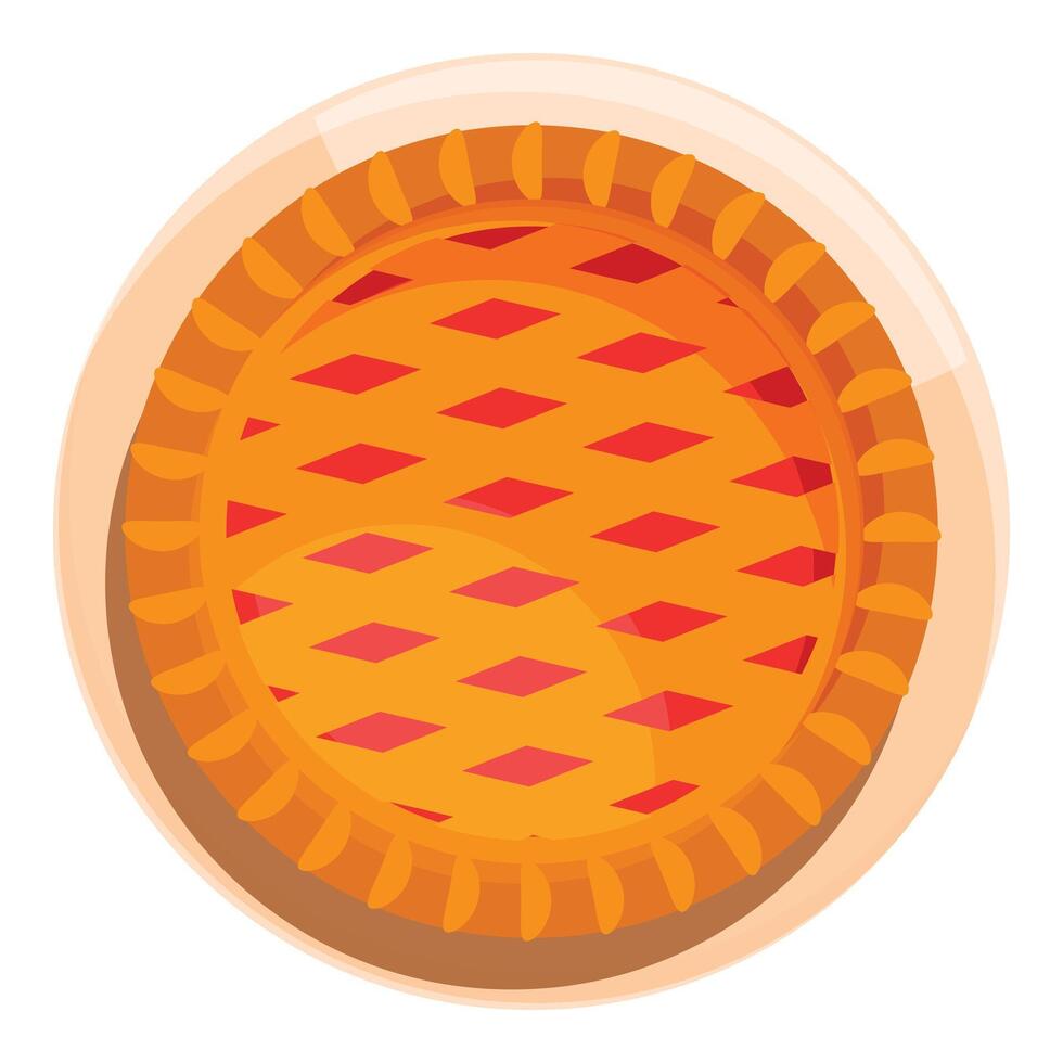 Delicious homemade berry pie showing lattice crust detail vector