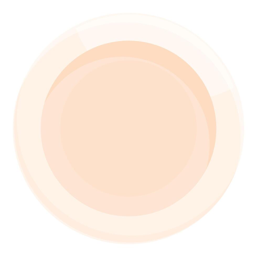 Round empty plate for food serving presenting vector