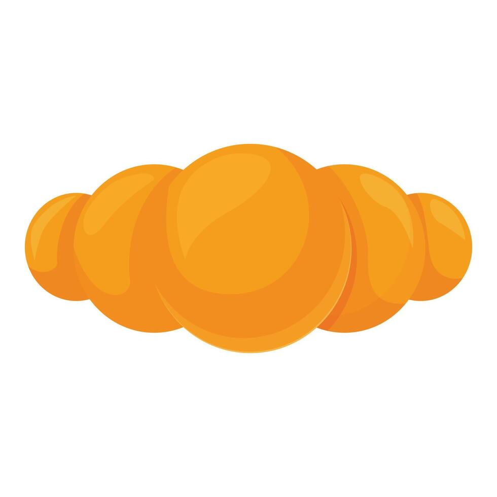 Orange cumulus cloud floating in cartoon style vector