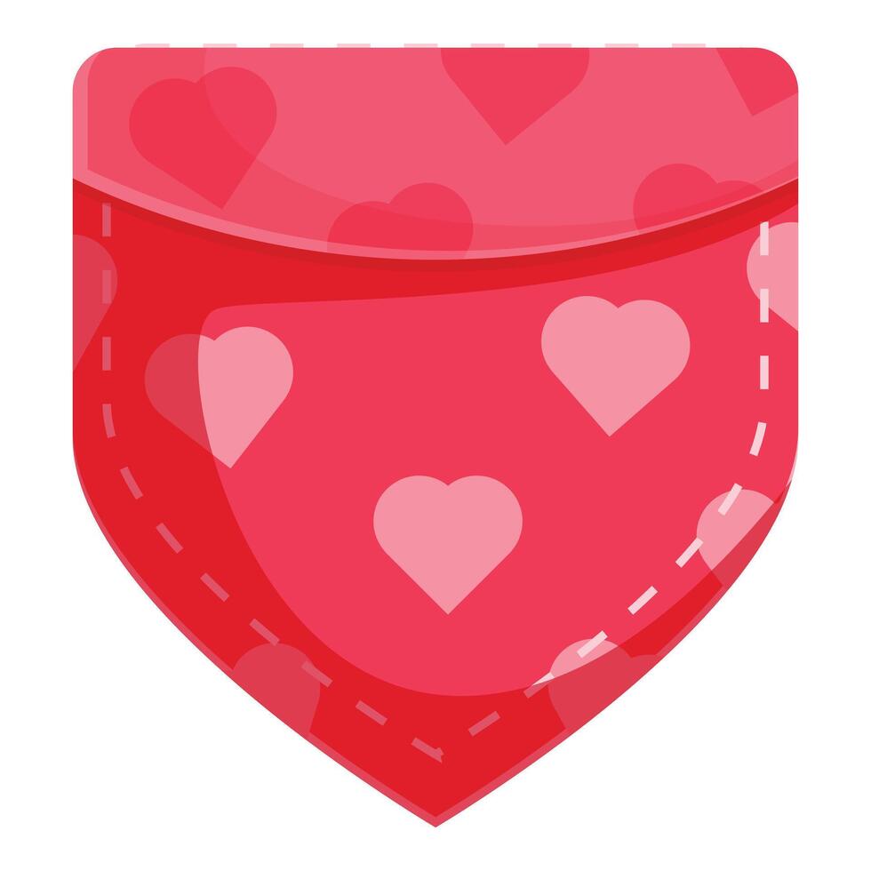 Red pocket with hearts showing love and romance vector