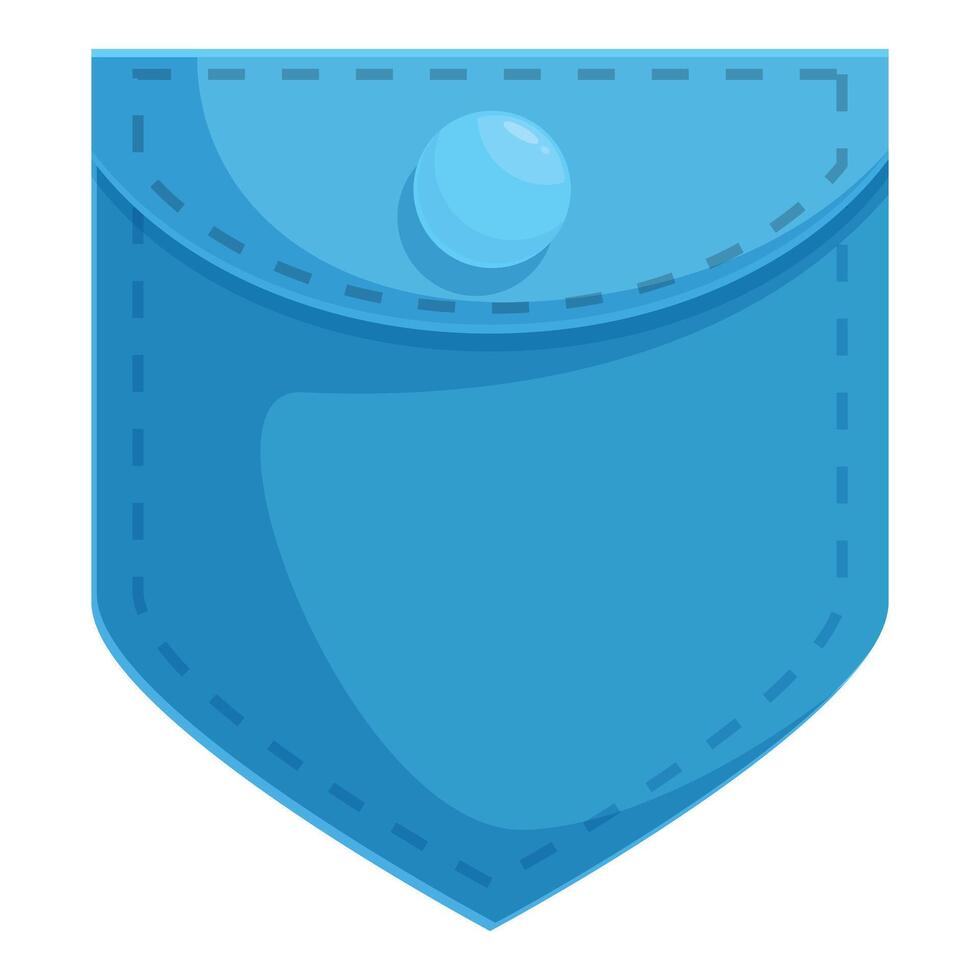 Blue jeans pocket holding a round button vector