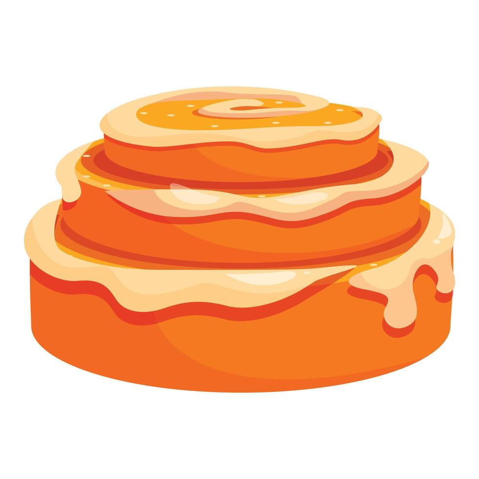 Delicious carrot cake with layers of moist sponge and creamy icing vector