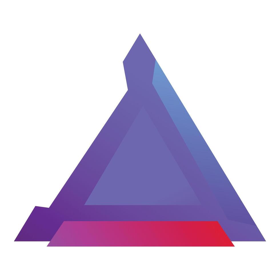 Abstract modern minimalist purple blue triangle logo design vector