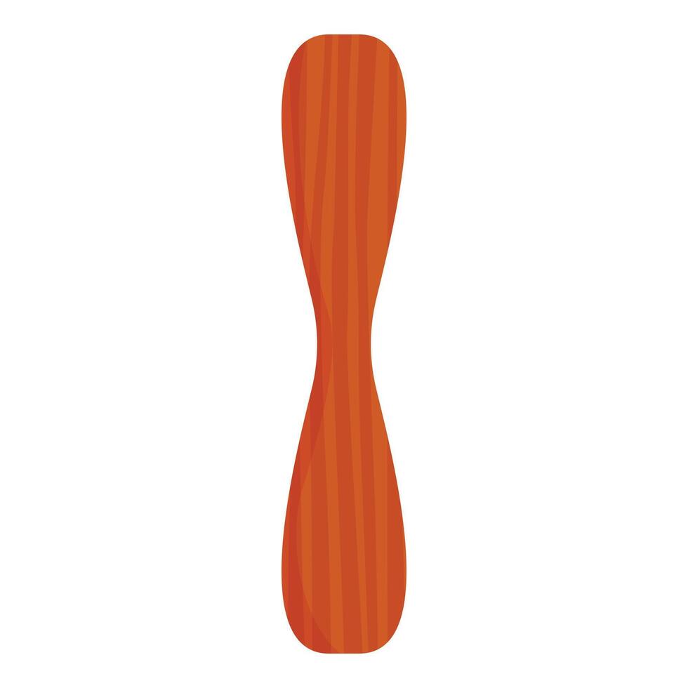 Wooden spatula isolated on white background for mixing ingredients vector