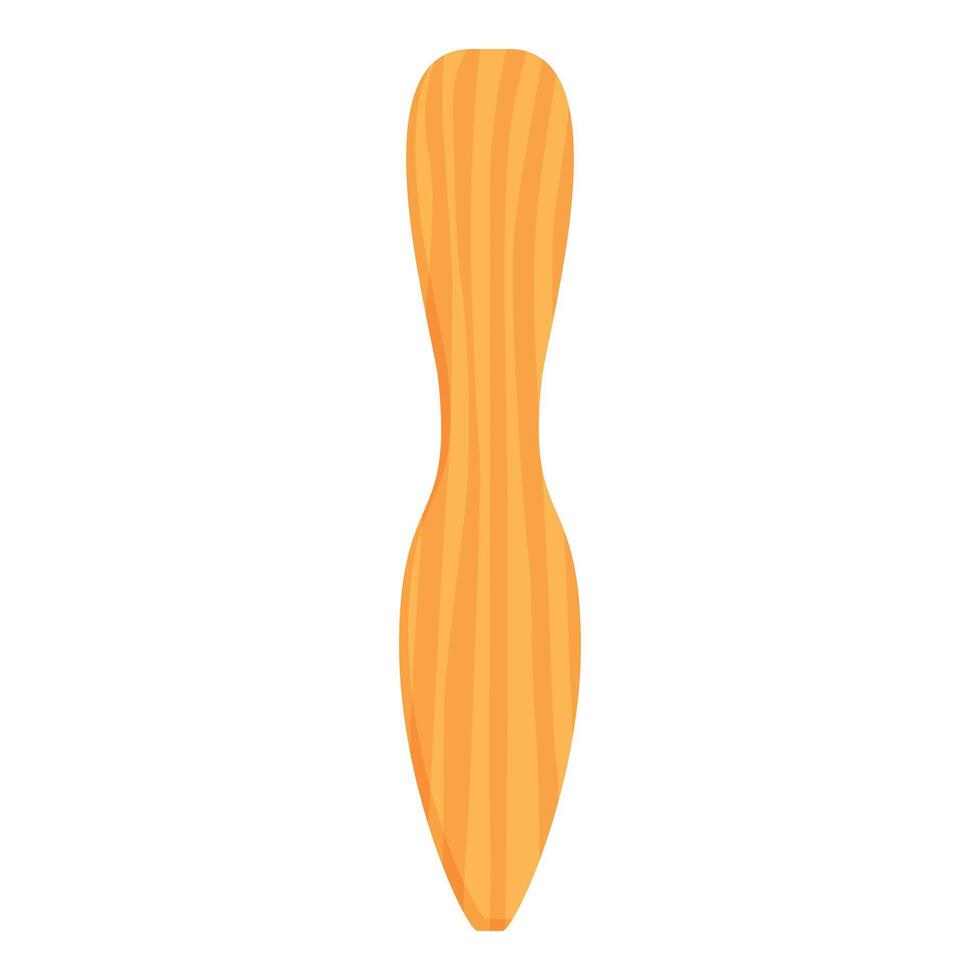 Wooden ice cream spatula lying on white background vector