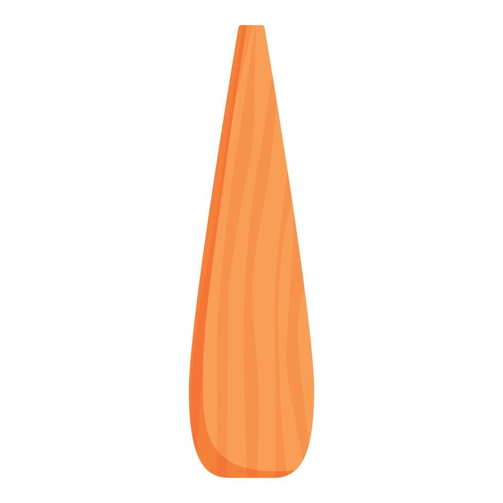 Wooden shoehorn standing upright isolated on white background vector