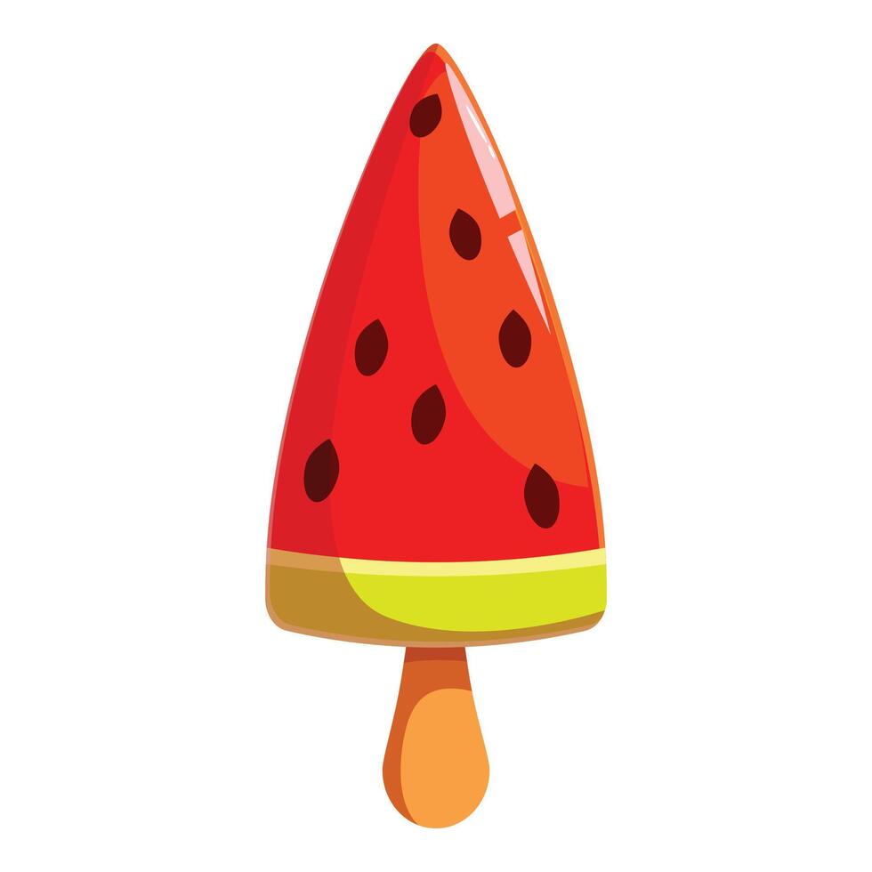 Red watermelon ice cream is refreshing during the summer heatwave vector