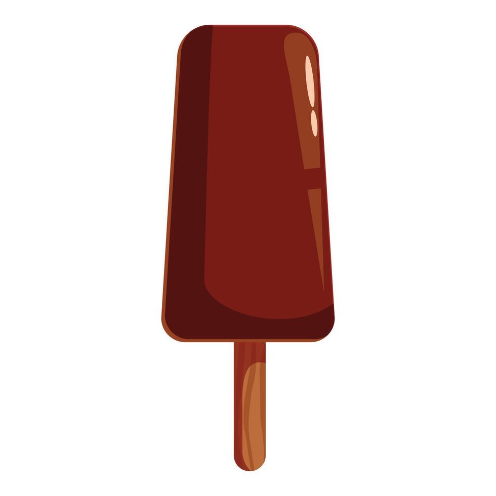Chocolate ice cream bar refreshing during summer heatwave vector
