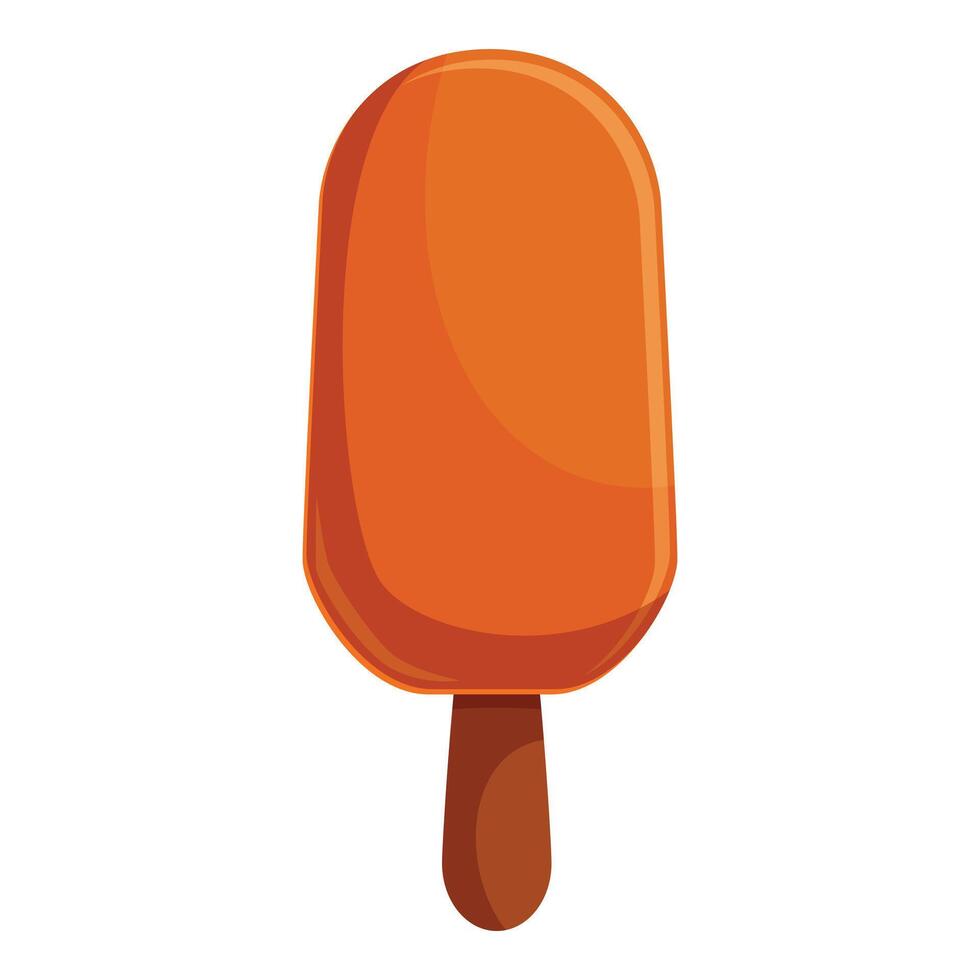 Orange popsicle refreshing on a hot summer day vector