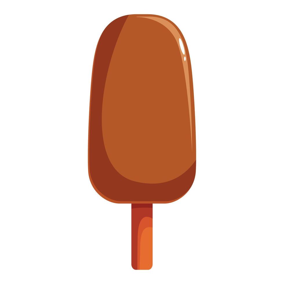 Chocolate ice cream is melting on a hot summer day vector