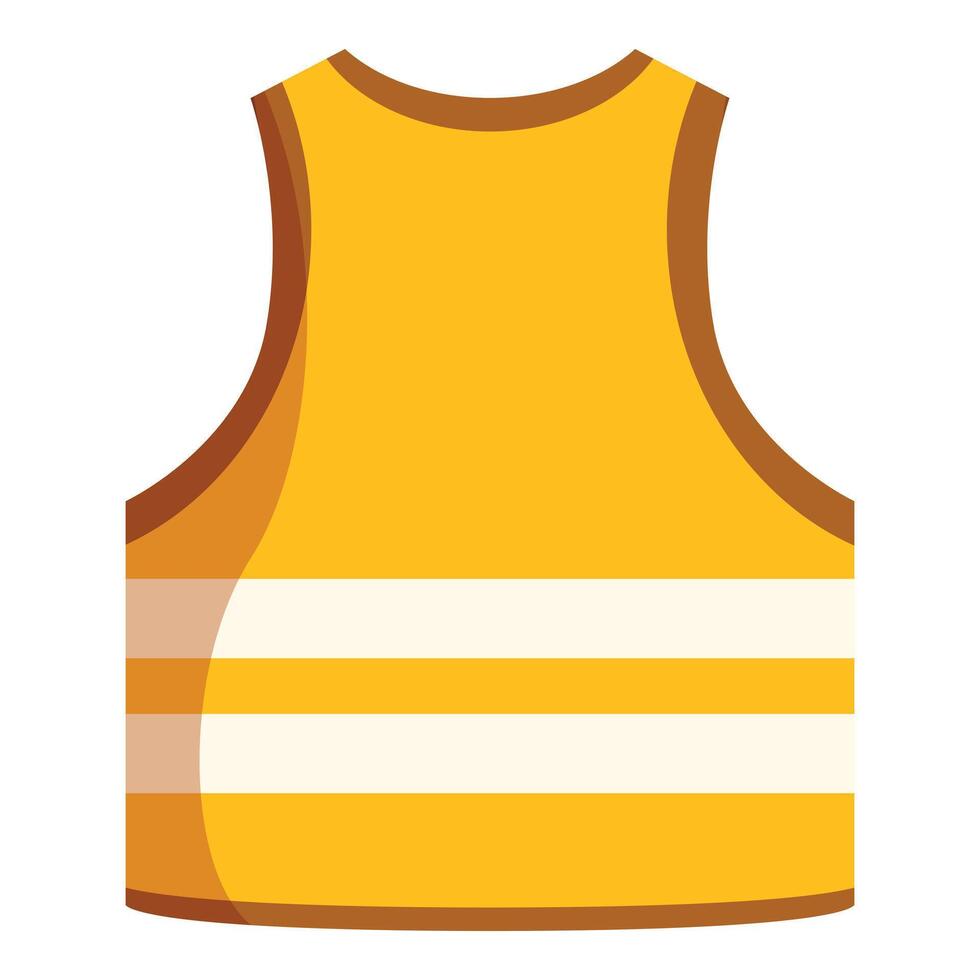 Yellow safety vest with reflective stripes ensuring high visibility vector