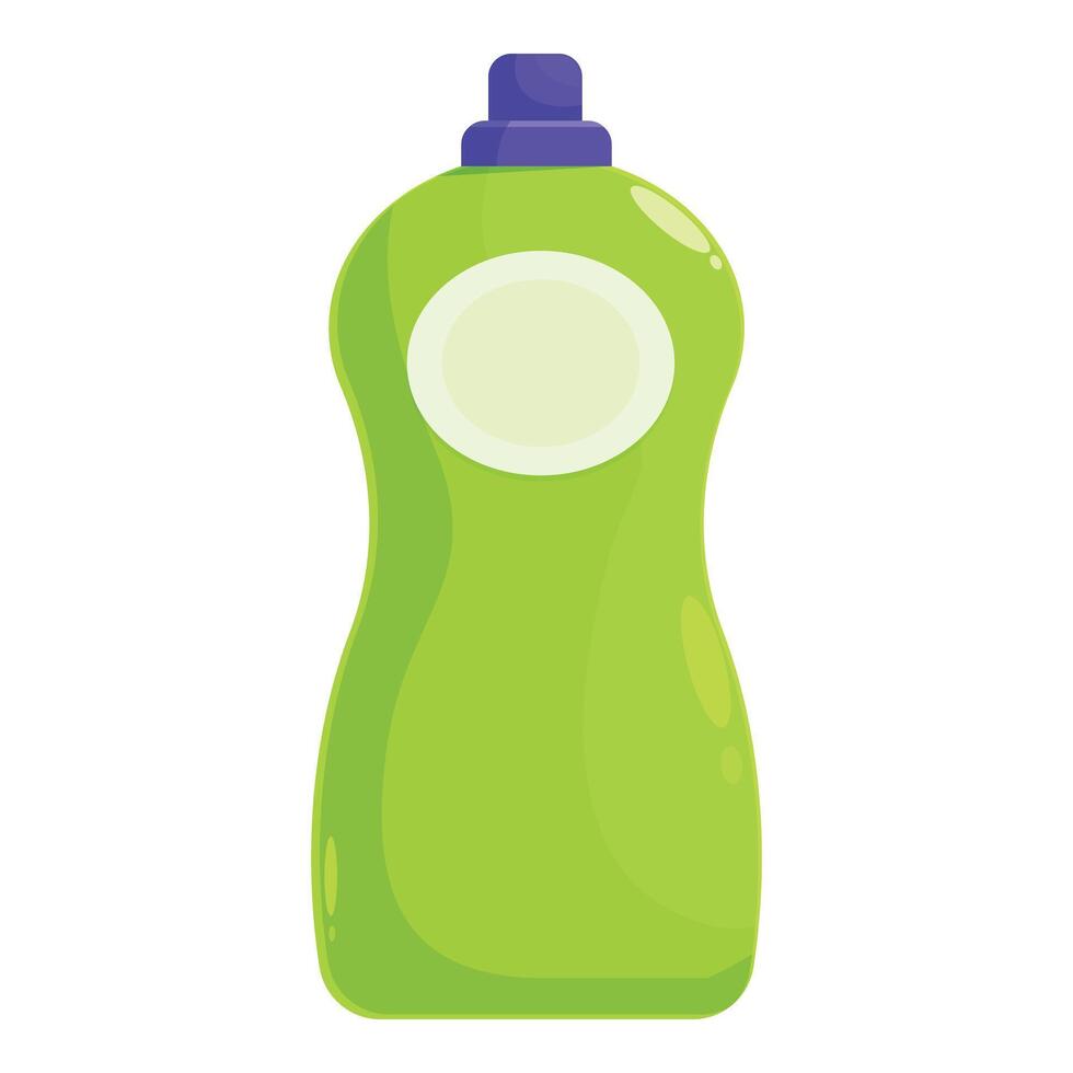 Green plastic detergent bottle with blank label for your design vector