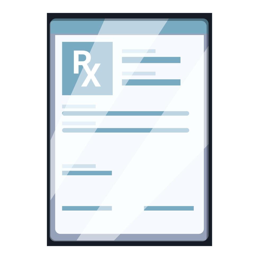 Medical prescription form displaying rx symbol for healthcare vector
