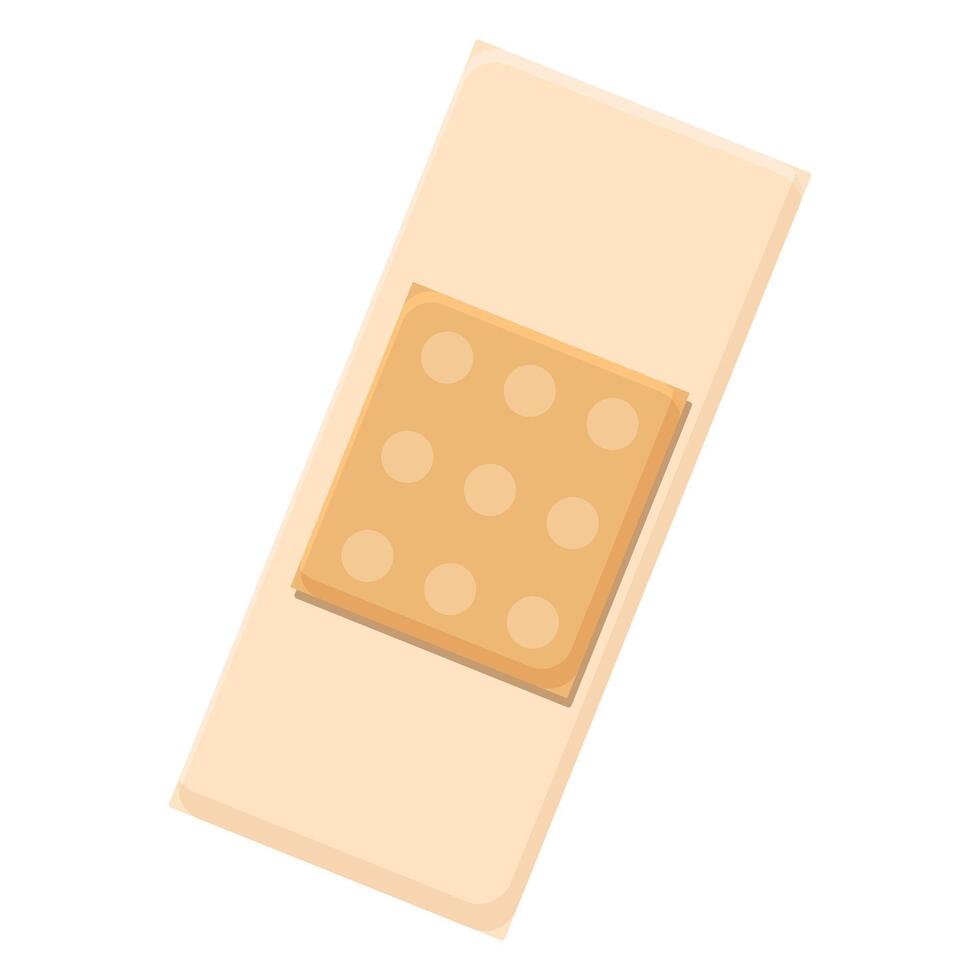 Beige adhesive bandage lying diagonally up right vector