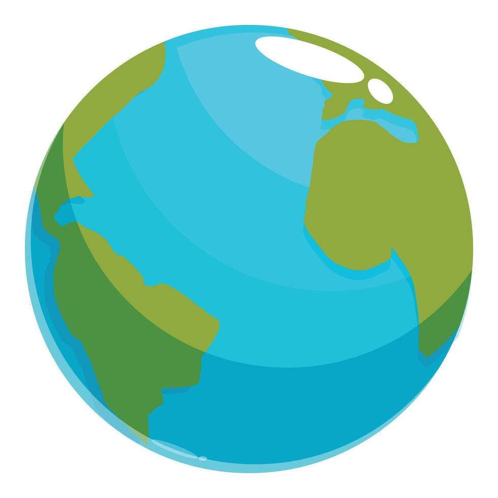 Planet earth showing continents and oceans vector