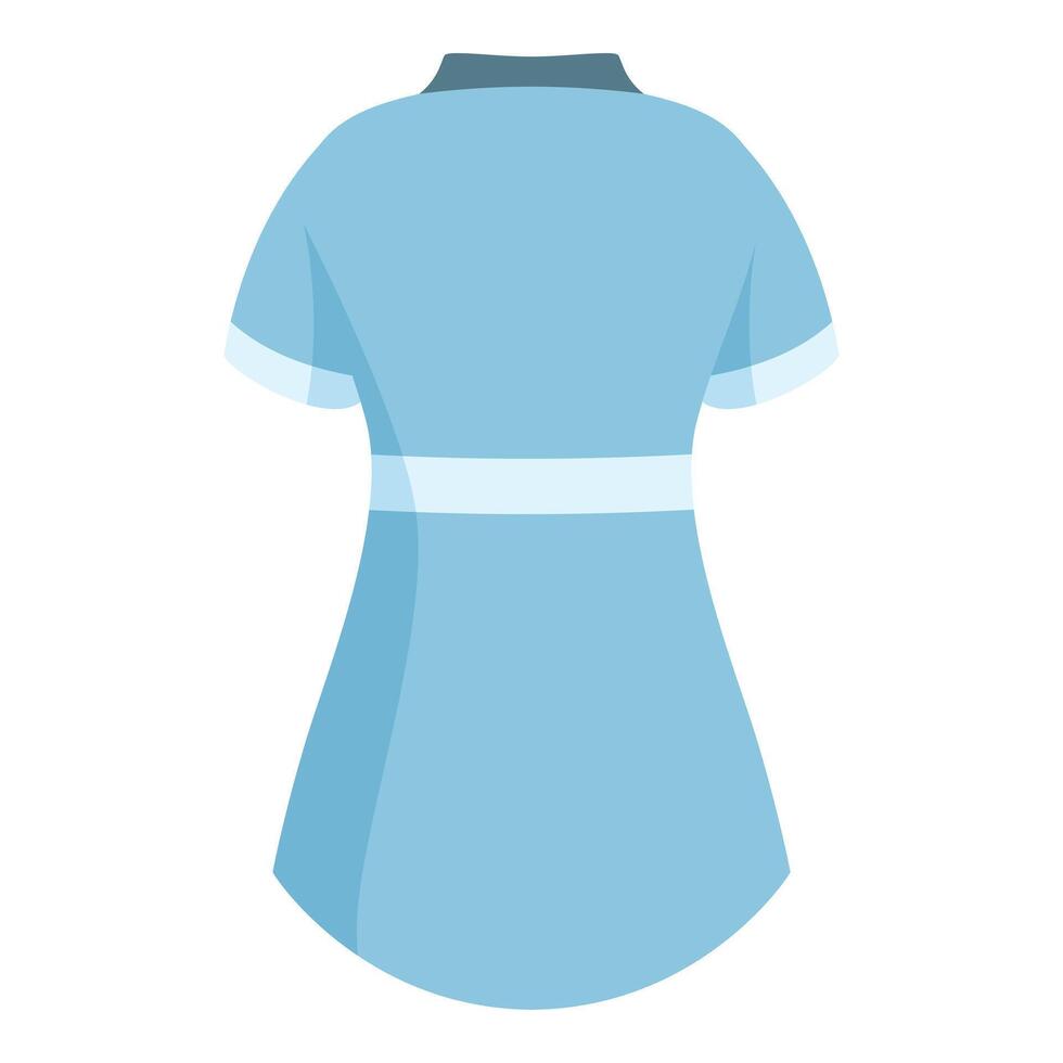 Blue medical uniform showing back view vector
