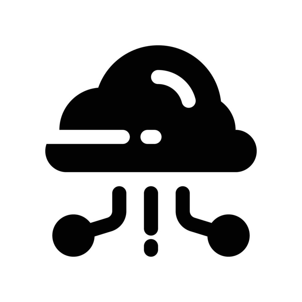 cloud computing icon. glyph icon for your website, mobile, presentation, and logo design. vector