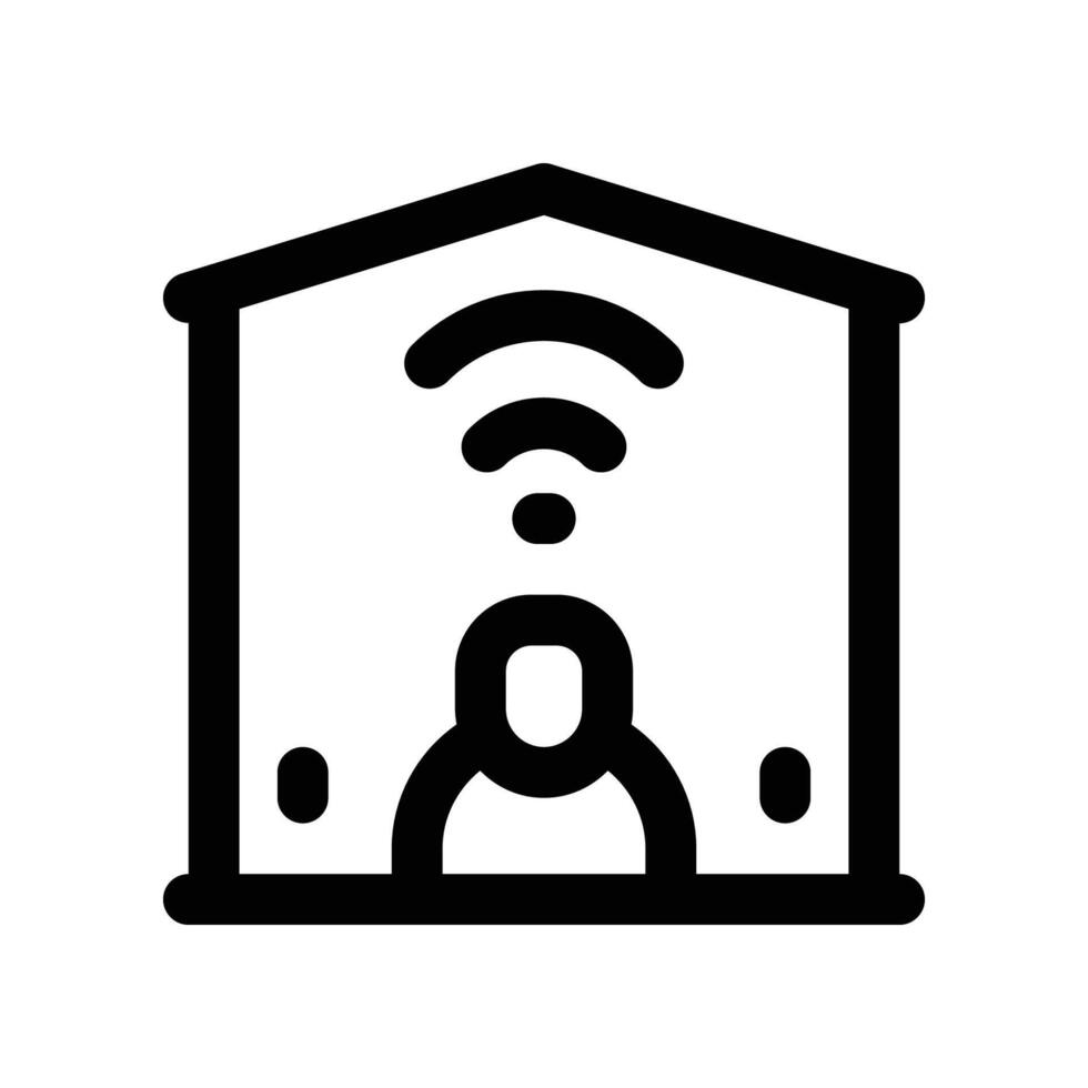work from home icon. line icon for your website, mobile, presentation, and logo design. vector
