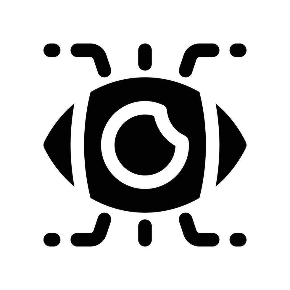 tech vision icon. glyph icon for your website, mobile, presentation, and logo design. vector