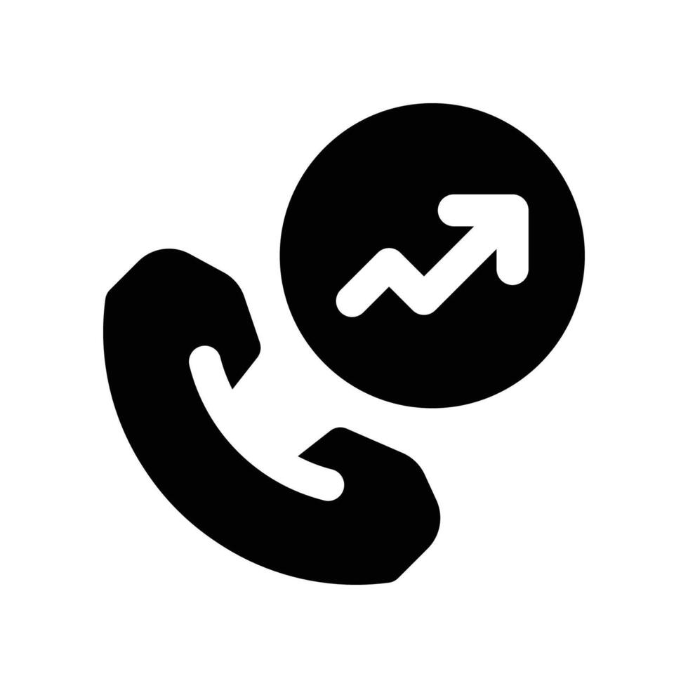 phone call icon. glyph icon for your website, mobile, presentation, and logo design. vector