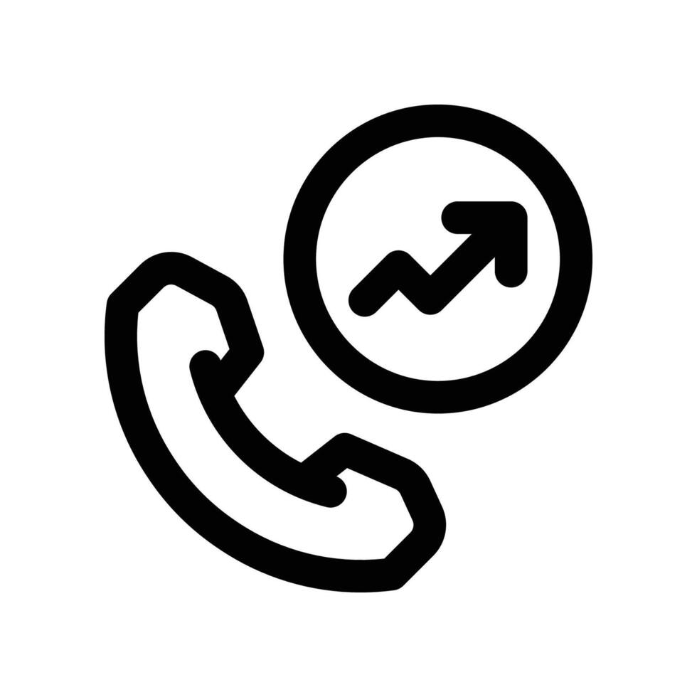 phone call icon. line icon for your website, mobile, presentation, and logo design. vector