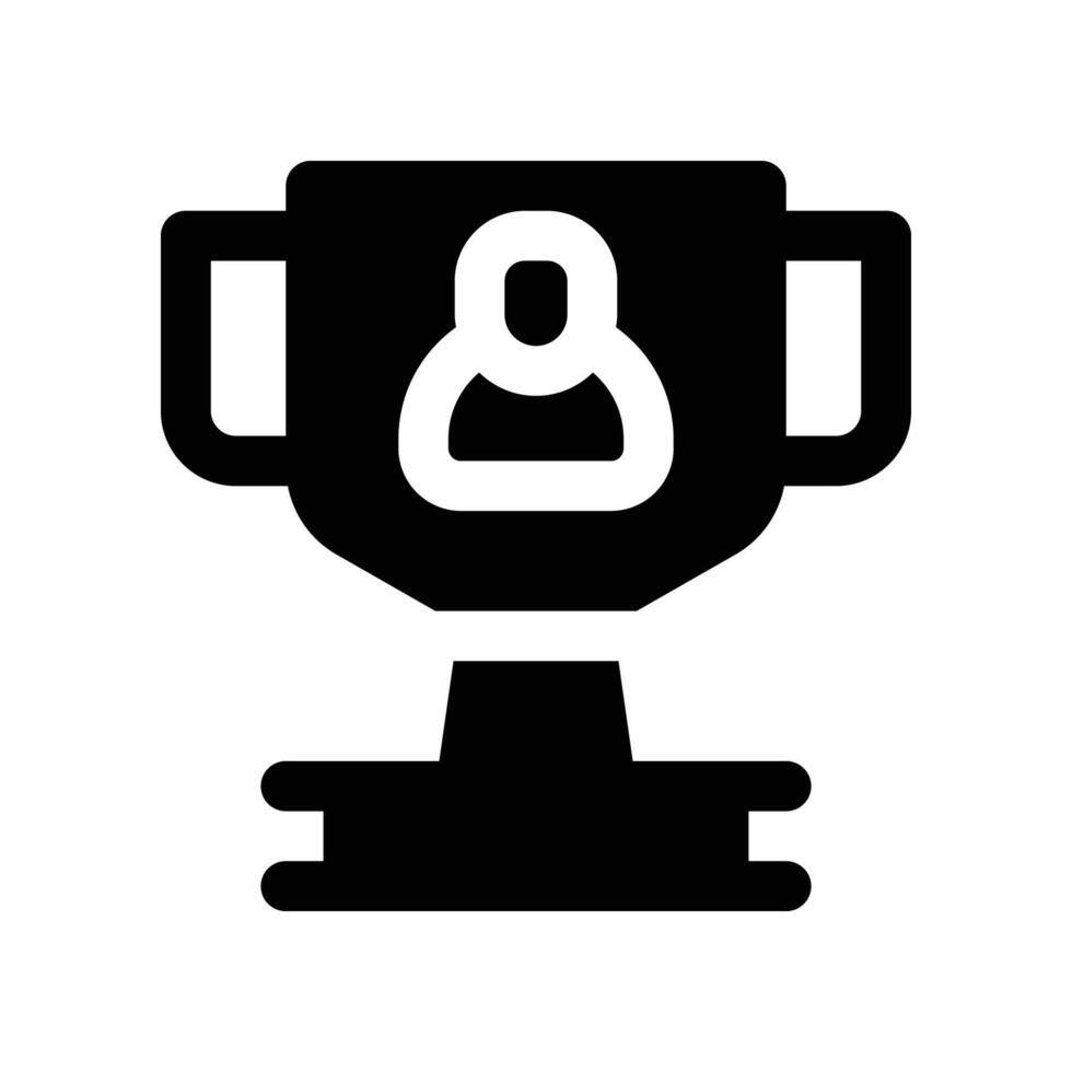 trophy icon. glyph icon for your website, mobile, presentation, and logo design. vector