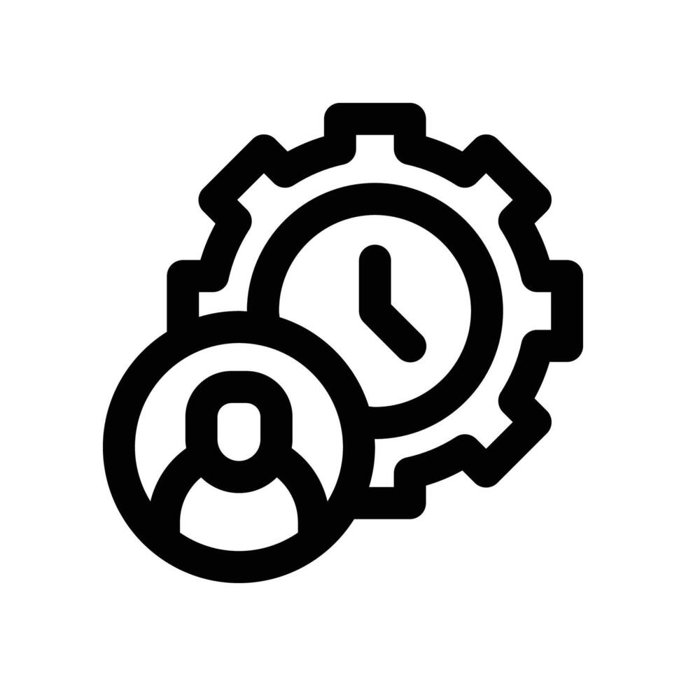 time management icon. line icon for your website, mobile, presentation, and logo design. vector