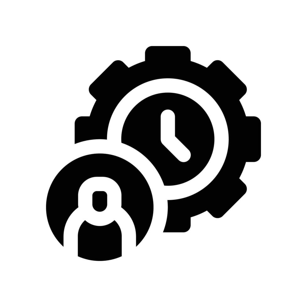 time management icon. glyph icon for your website, mobile, presentation, and logo design. vector