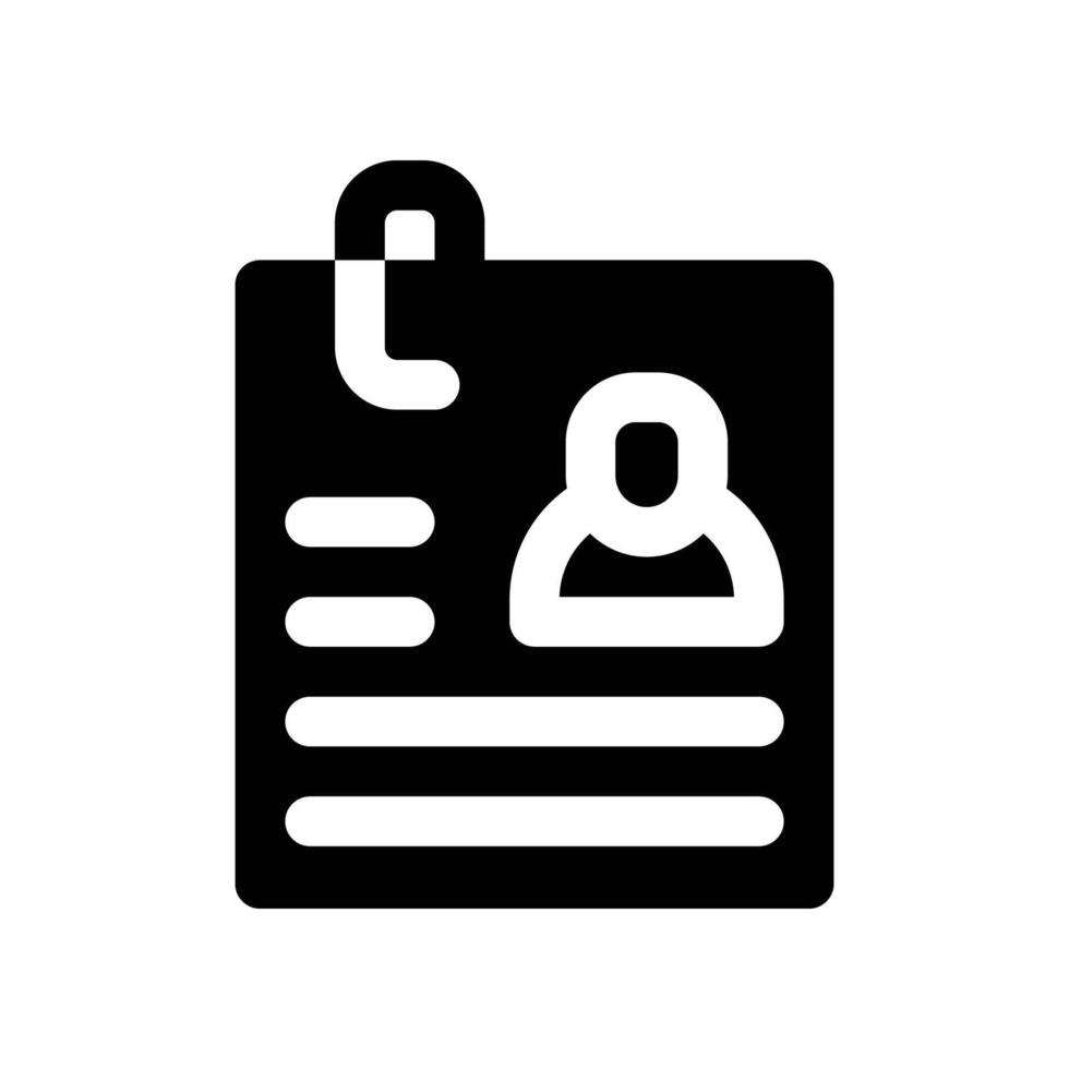 resume icon. glyph icon for your website, mobile, presentation, and logo design. vector