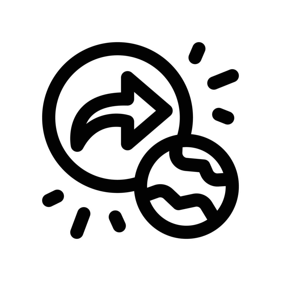 publish icon. line icon for your website, mobile, presentation, and logo design. vector