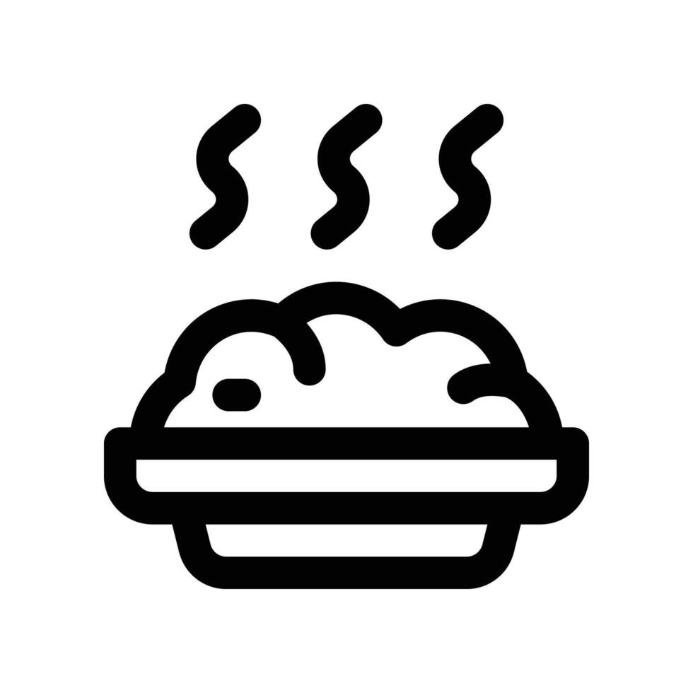 rice bowl icon. line icon for your website, mobile, presentation, and logo design. vector