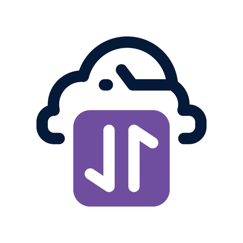 cloud storage icon. dual tone icon for your website, mobile, presentation, and logo design. vector