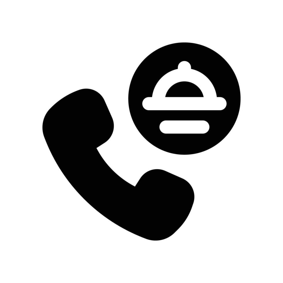 call order icon. glyph icon for your website, mobile, presentation, and logo design. vector