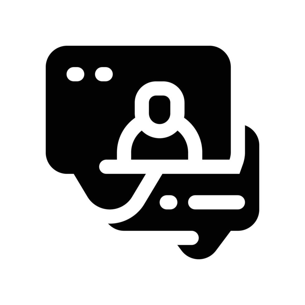 message icon. glyph icon for your website, mobile, presentation, and logo design. vector