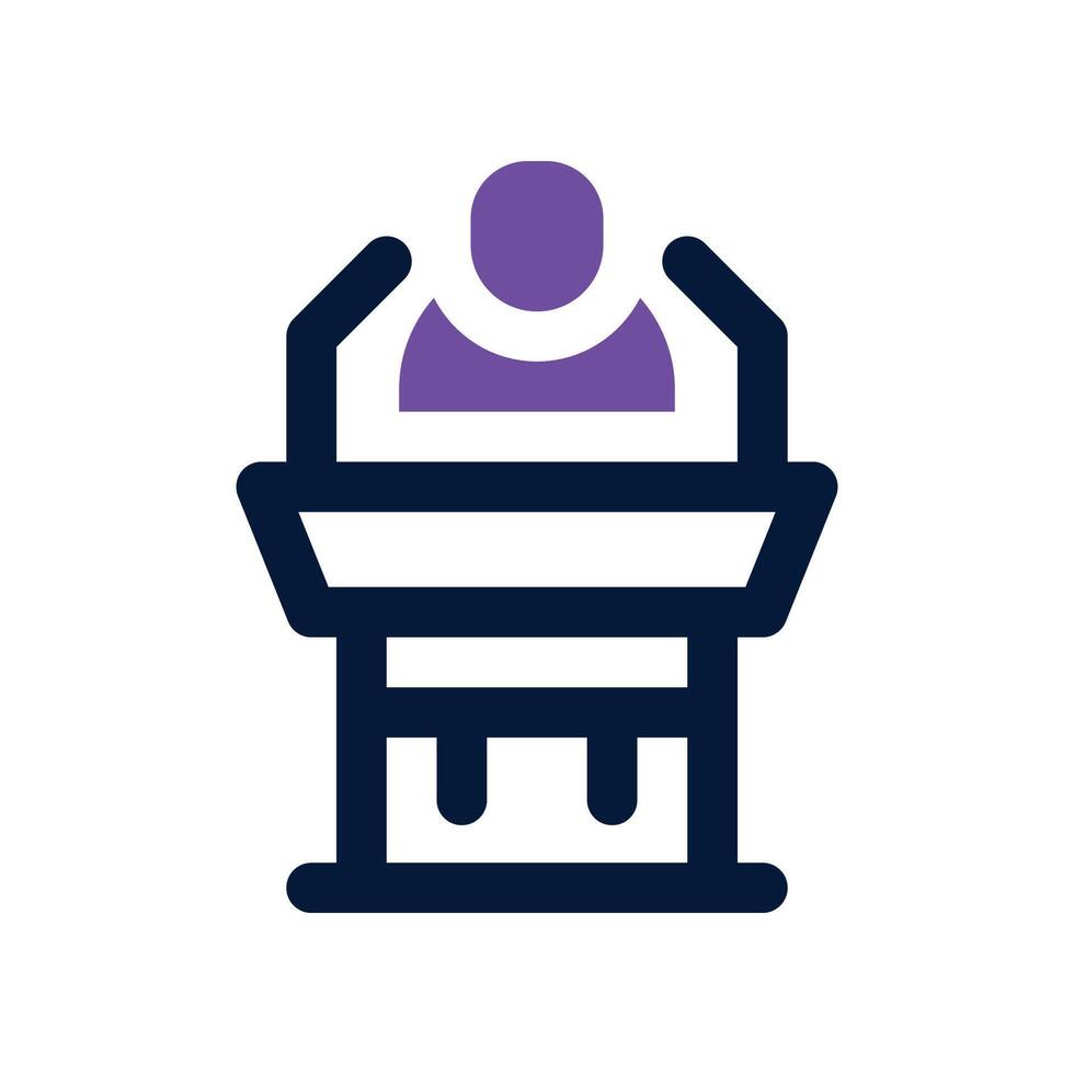 podium icon. dual tone icon for your website, mobile, presentation, and logo design. vector