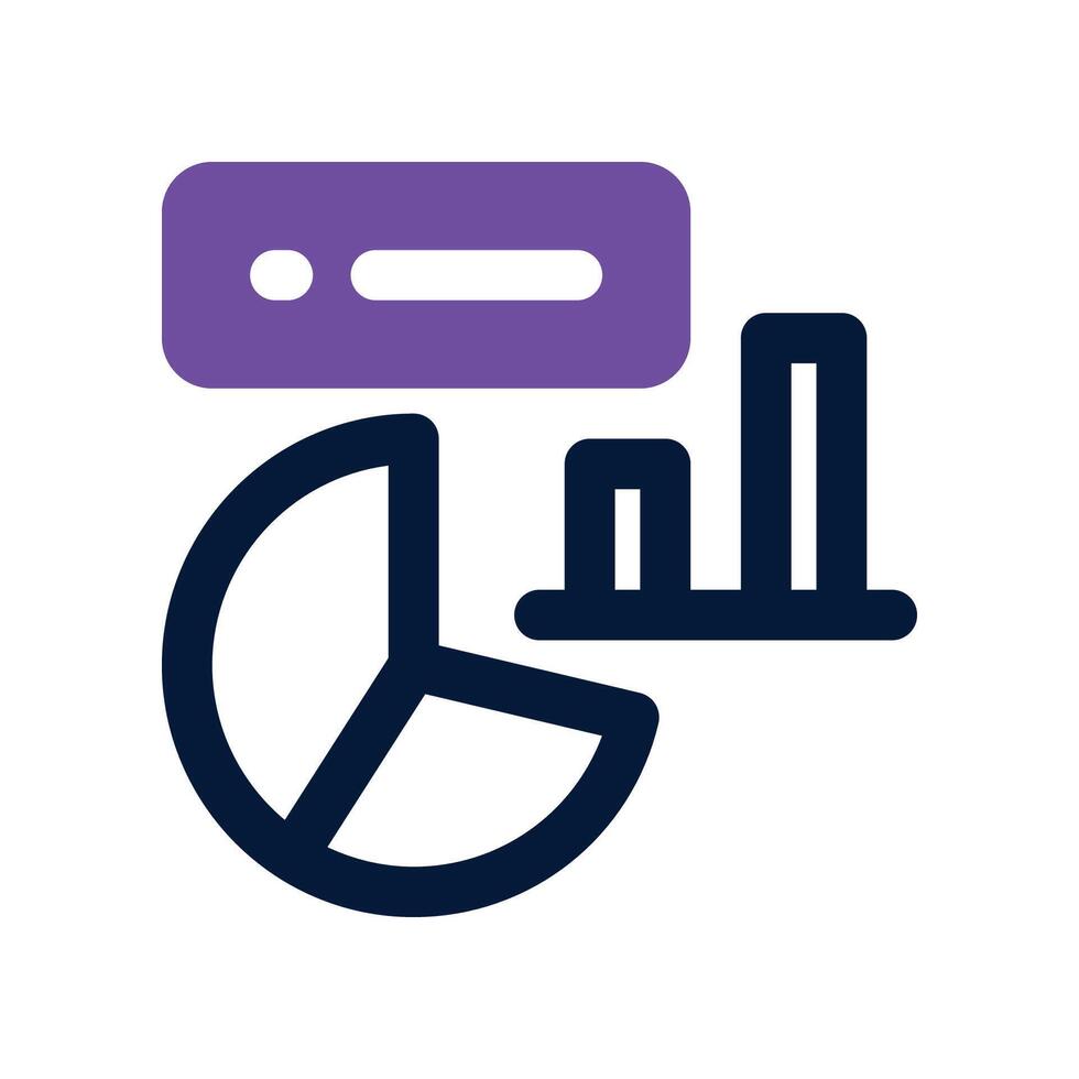 data analysis icon. dual tone icon for your website, mobile, presentation, and logo design. vector