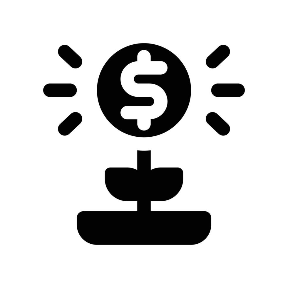 investment icon. glyph icon for your website, mobile, presentation, and logo design. vector