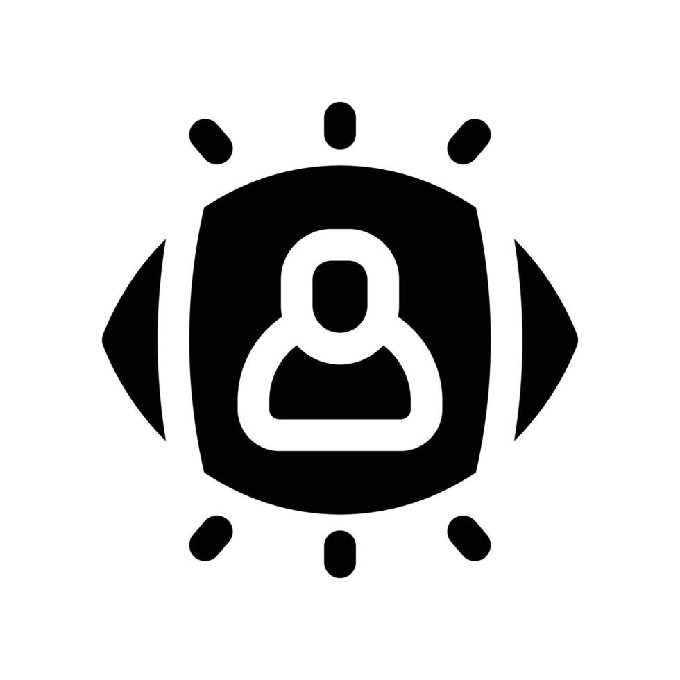 vision icon. glyph icon for your website, mobile, presentation, and logo design. vector