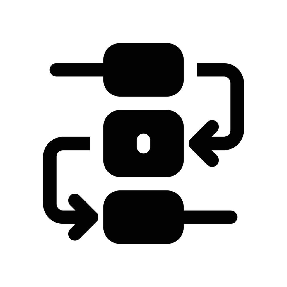 process icon. glyph icon for your website, mobile, presentation, and logo design. vector