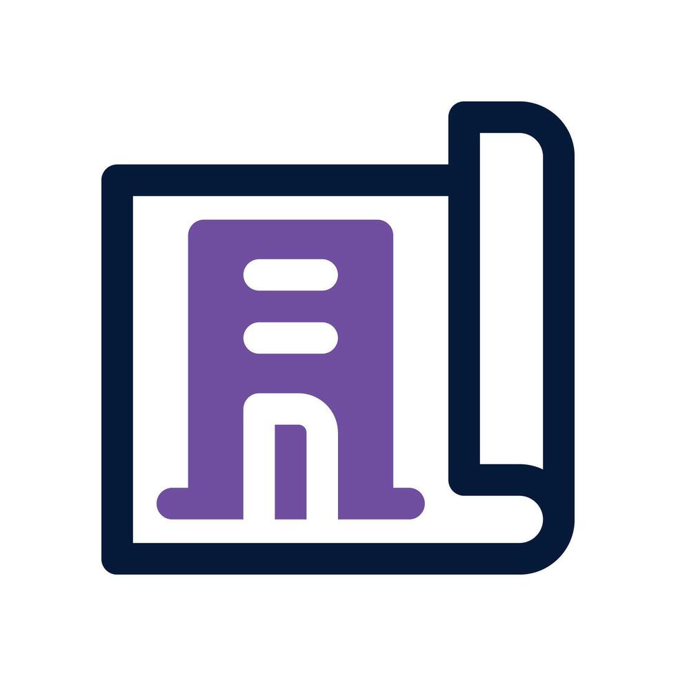 blueprint icon. dual tone icon for your website, mobile, presentation, and logo design. vector