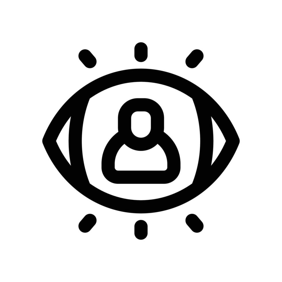 vision icon. line icon for your website, mobile, presentation, and logo design. vector