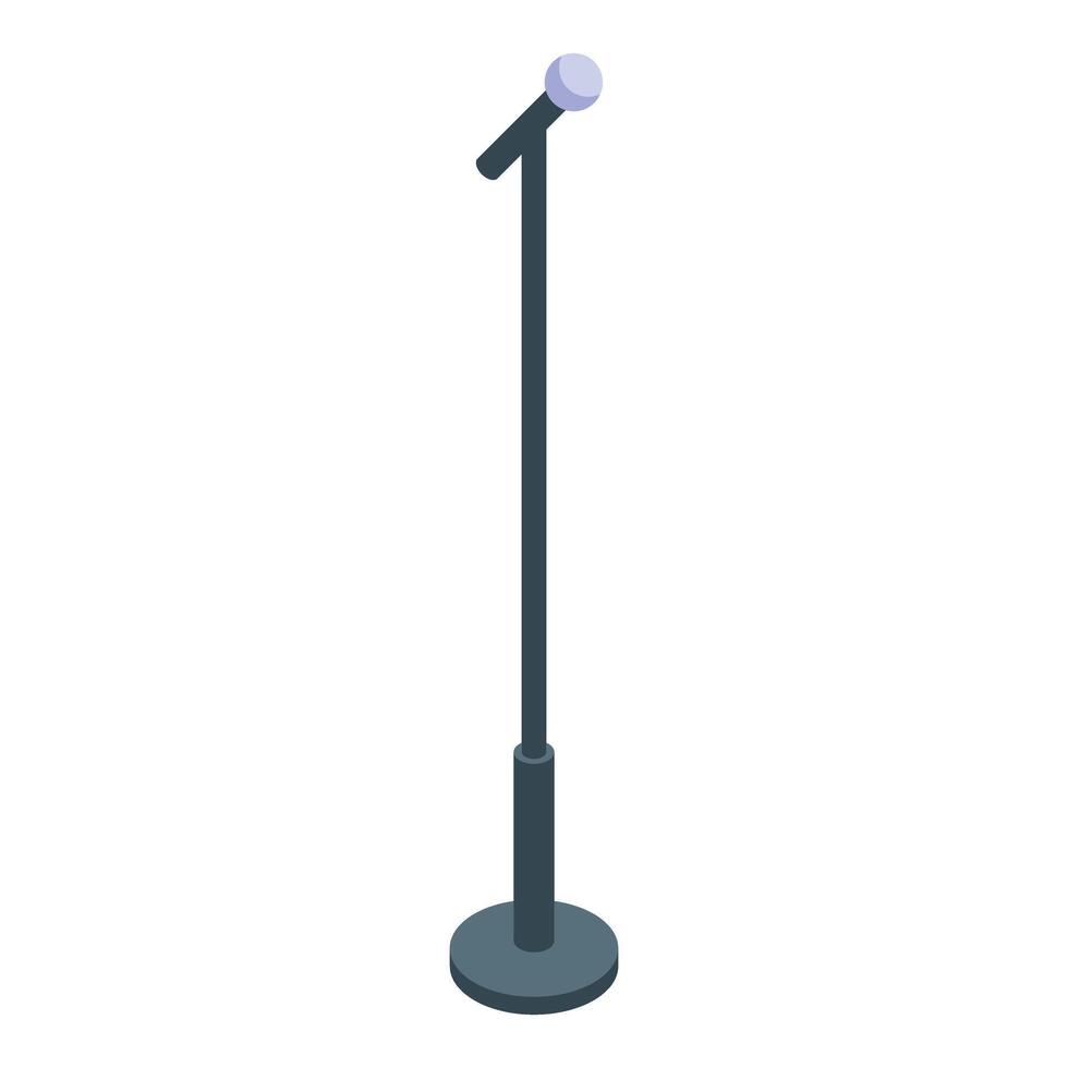 Microphone standing on stage for public speech vector