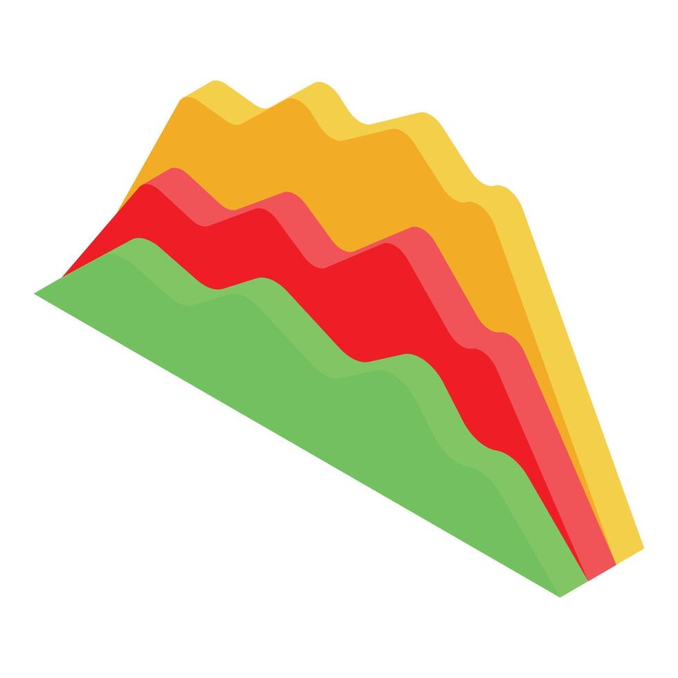 Colorful 3d chart showing market volatility and financial trends vector