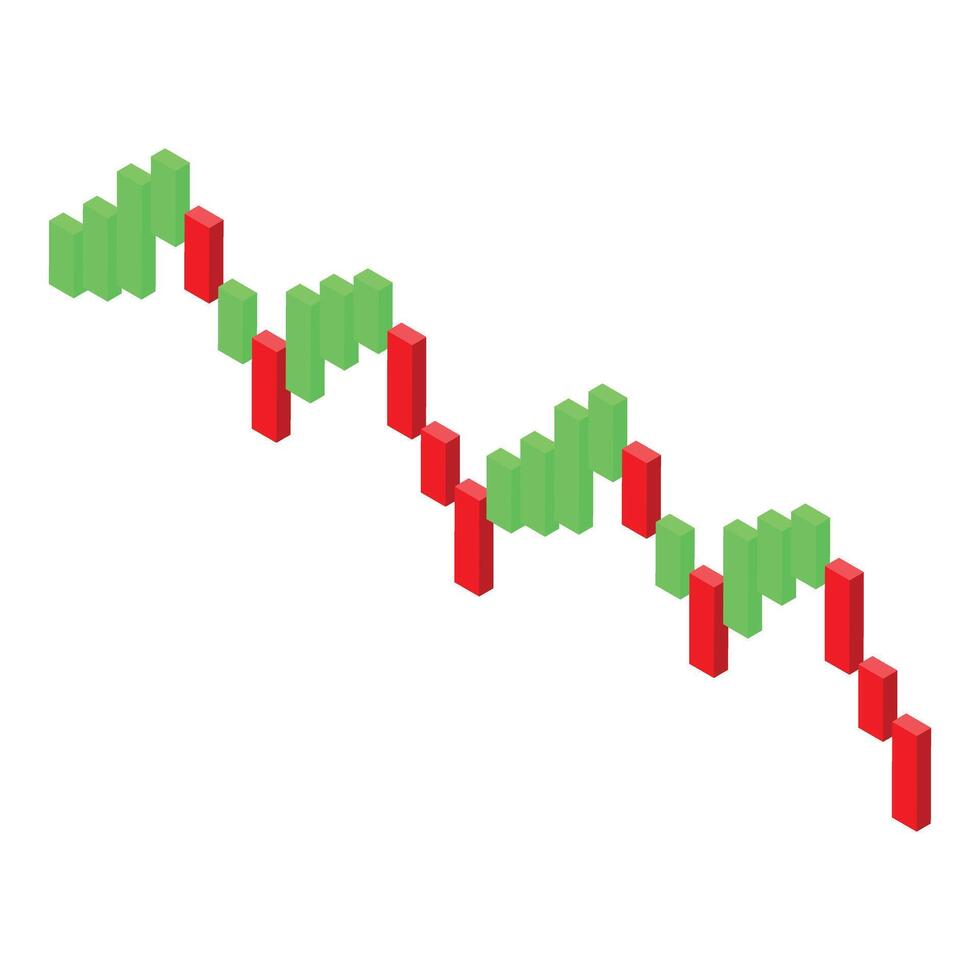 Stock market chart going down and showing financial crisis vector