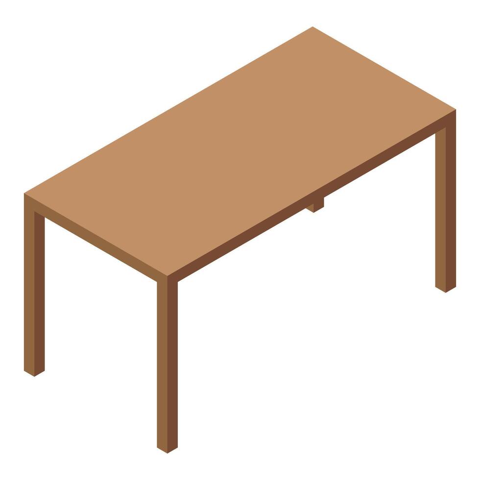 Simple wooden table with four legs vector