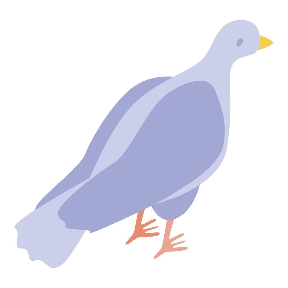 Blue dove is standing quietly vector