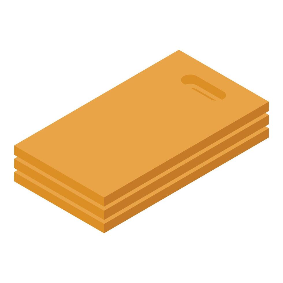 Stack of plywood boards lying on top of each other vector