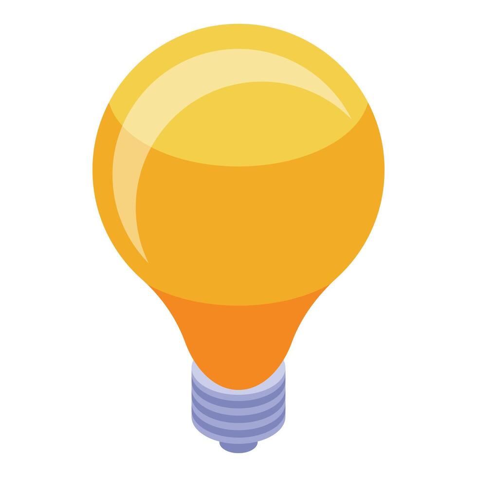 Bright yellow lightbulb glowing with new ideas vector