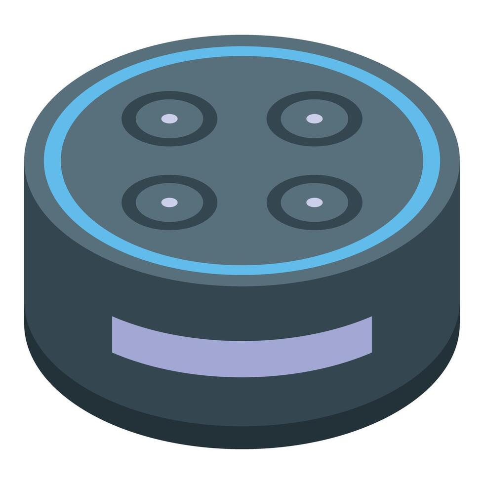Smart speaker is listening to voice command for smart home control vector