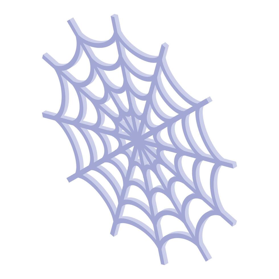 Spider web is catching insects in its threads vector